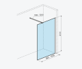 Excellent VIDOQ walk-in ścianka prysznicowa prosta 100x200 cm
