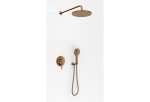 Kohlman AXEL zestaw prysznicowy podtynkowy z deszczownicą R30 miedź szczotkowana QW210ABCR30