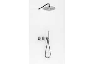 Kohlman AXEL zestaw prysznicowy podtynkowy z deszczownicą R25 chrom QW260AR25