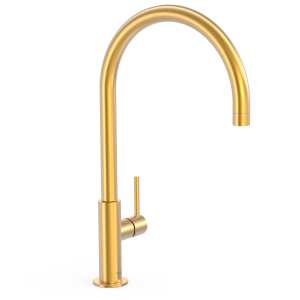 Tres STUDY bateria umywalkowa XL złoty szczotkowany 26290401OM