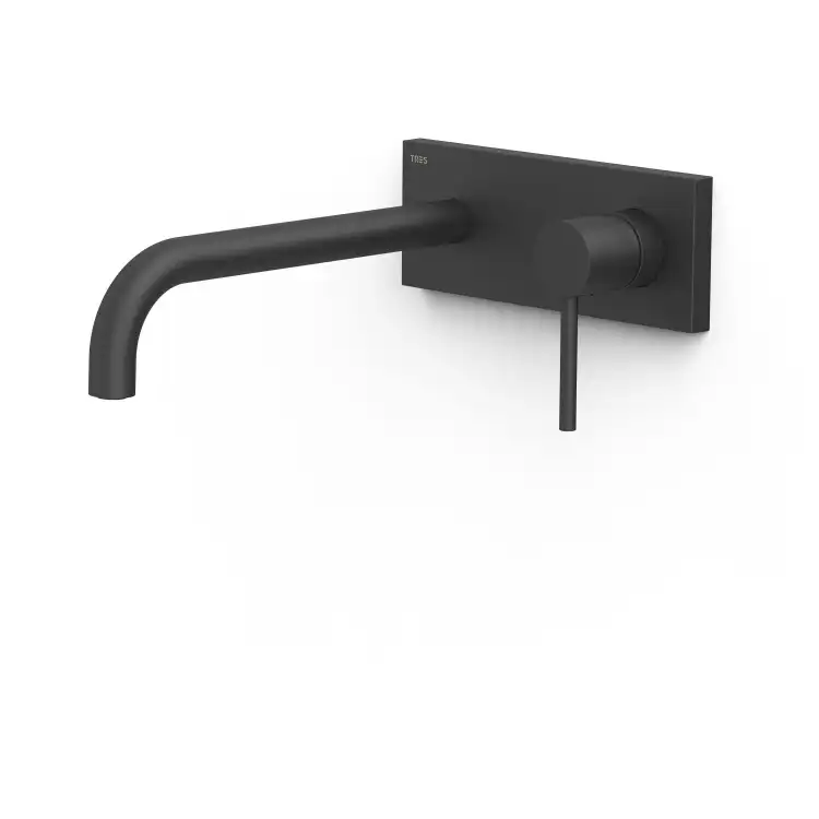 Tres STUDY bateria umywalkowa podtynkowa 24 cm czarny mat 26230032NM