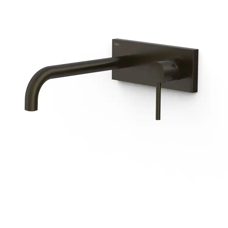 Tres STUDY bateria umywalkowa podtynkowa 24 cm czarny brąz 26230032KMB