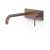 Tres STUDY bateria umywalkowa podtynkowa 24 cm kolor Volcanic 26230032VO