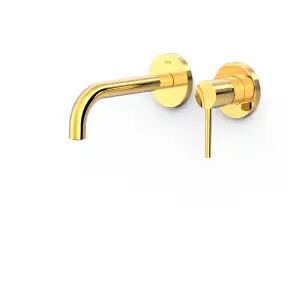 Tres STUDY bateria umywalkowa podtynkowa 17,7 cm złoty połysk 26230021OR