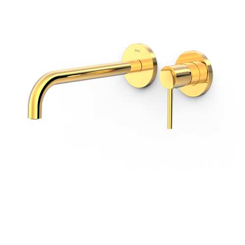 Tres STUDY bateria umywalkowa podtynkowa 23,7 cm złoty połysk 26230022OR