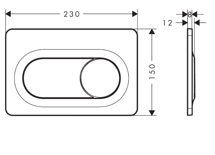 Hansgrohe iFrame Original S Przycisk spłukujący