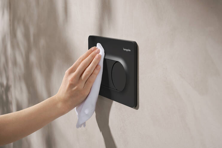 Hansgrohe iFrame Original S Przycisk spłukujący czarny mat 66002670