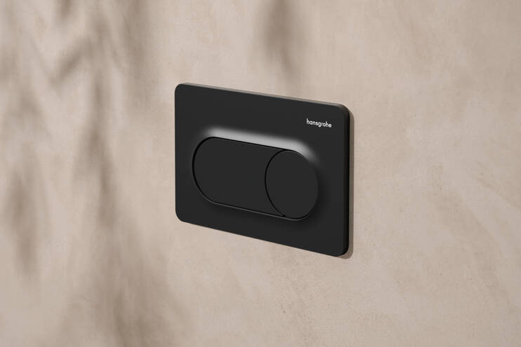 Hansgrohe iFrame Original S Przycisk spłukujący czarny mat 66002670