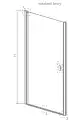 Radaway NES DWJ I drzwi lewe do wnęki