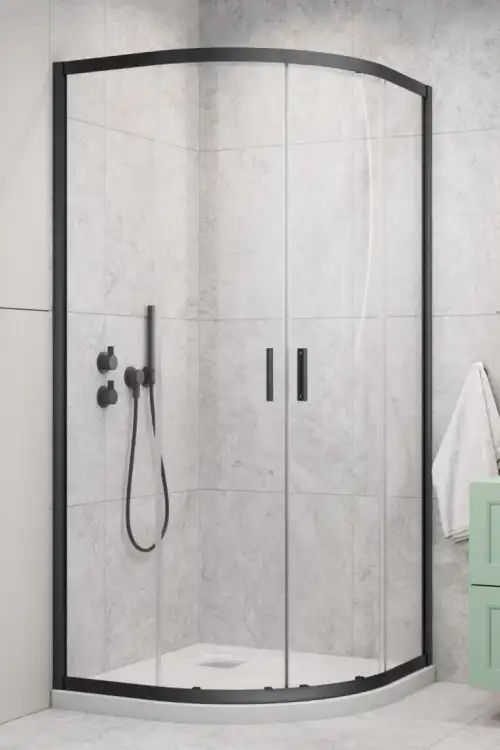 Radaway ALIENTA A 80 x 80 kabina półokrągła suwana gunmetal