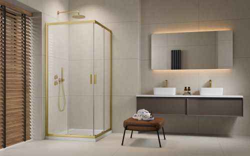 Radaway ALIENTA C 80x80 kabina drzwi suwane jasny złoty