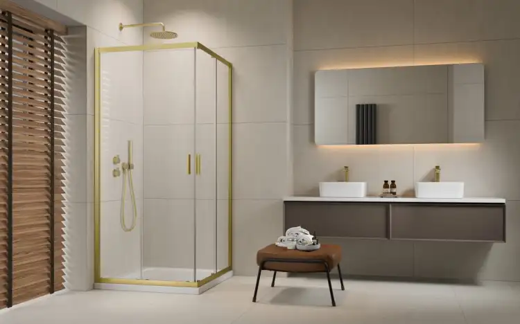 Radaway ALIENTA C 80x80 kabina drzwi suwane jasny złoty