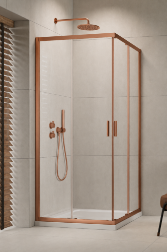Radaway ALIENTA C 80x80 kabina drzwi suwane miedź