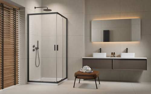 Radaway ALIENTA C 80x80 kabina drzwi suwane gunmetal