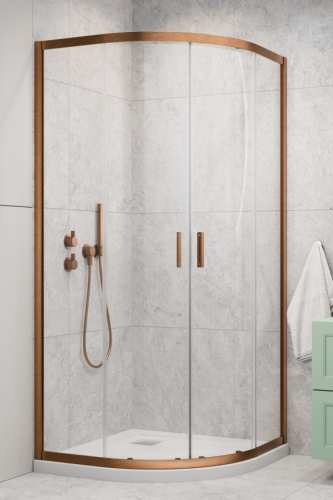 Radaway ALIENTA A 80 x 80 kabina półokrągła suwana miedź