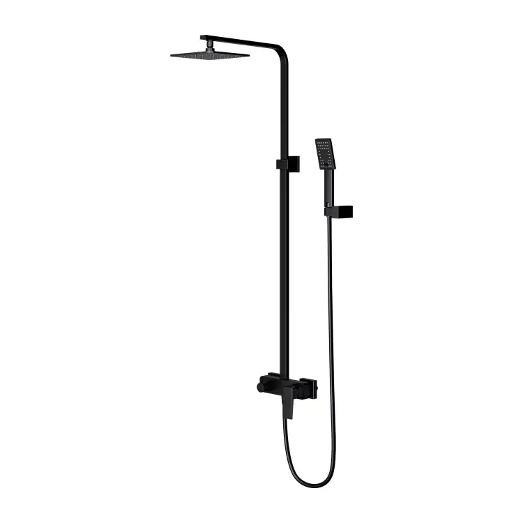 Omnires Parma system prysznicowy natynkowy Czarny Mat PM7444BL