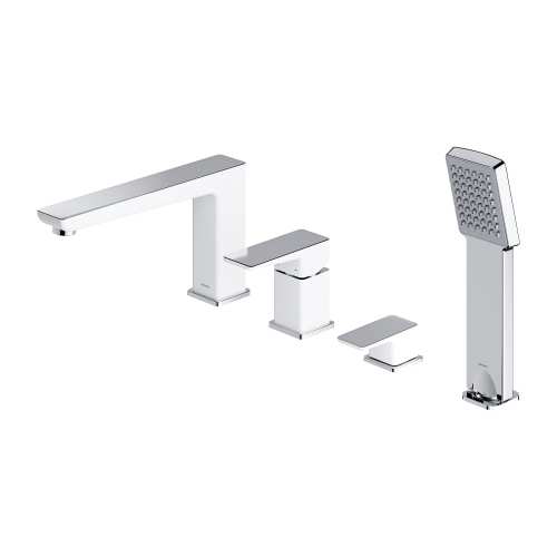 Omnires Parma bateria wannowa 4-otworowa  Chrom/Biały PM7432CRB