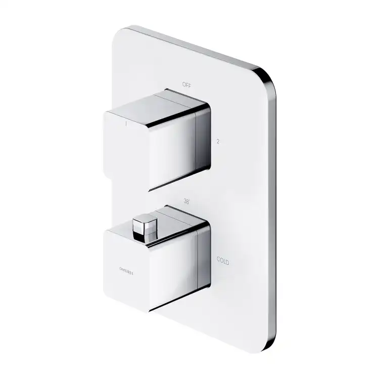 Omnires Parma bateria wannowa  podtynkowa termostayczna Chrom/Biały PM7436CRB