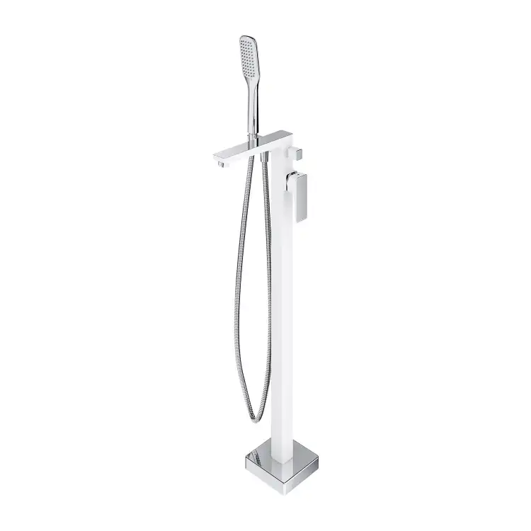 Omnires Parma bateria wannowa wolnostojąca Chrom/Biały PM7433CRB
