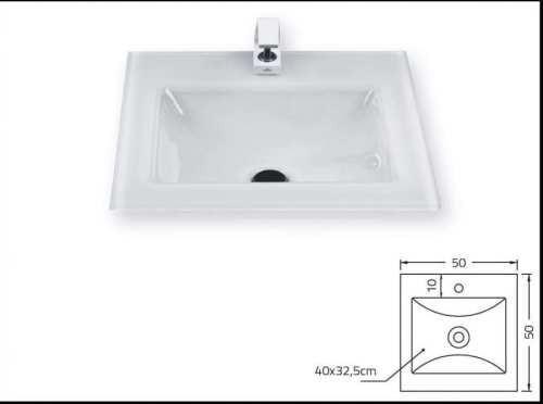 KRZEMIEŃ Glass umywalka szklana 50-01