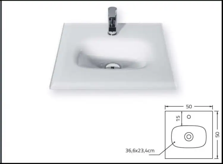 KRZEMIEŃ Glass umywalka szklana 50-03