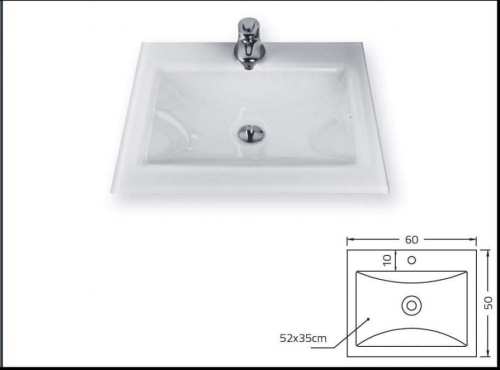 KRZEMIEŃ Glass umywalka szklana 60-01