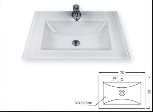 KRZEMIEŃ Glass umywalka szklana 70-01