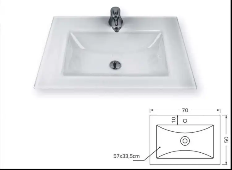 KRZEMIEŃ Glass umywalka szklana 70-01