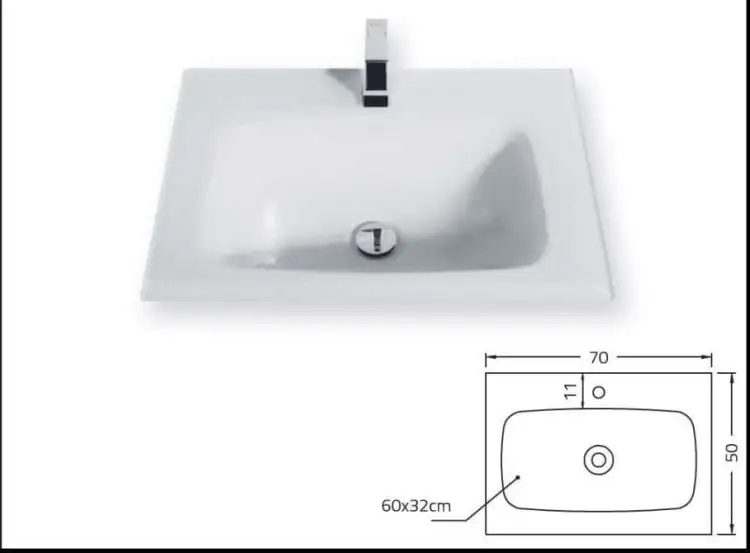 KRZEMIEŃ Glass umywalka szklana 70-04