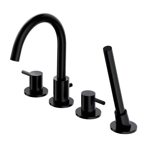 Omnires Y bateria wannowa 4-otworowa Czarna Y1232BL