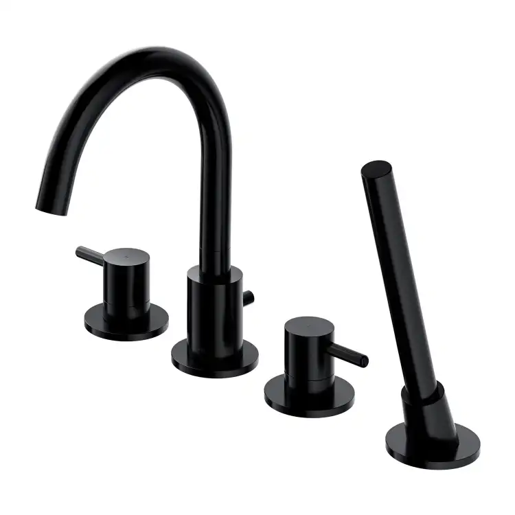 Omnires Y bateria wannowa 4-otworowa Czarna Y1232BL