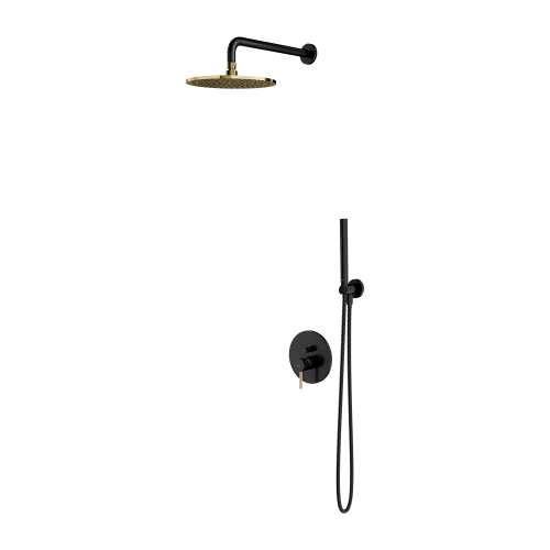 Omnires Y system prysznicowy podtynkowy Czarny/Złoty SYSY18BLGL