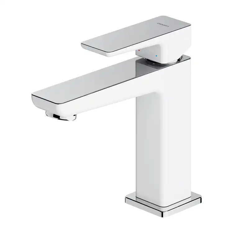 Omnires Parma bateria umywalkowa chrom/biały PM7410CRB