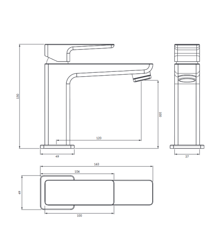 Omnires Parma bateria umywalkowa Chrom/Biały PM7410CRB