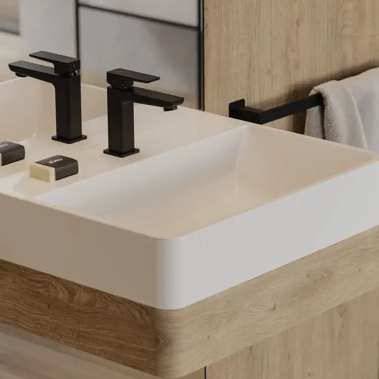 Omnires Parma bateria umywalkowa Czarny Mat PM7410BL