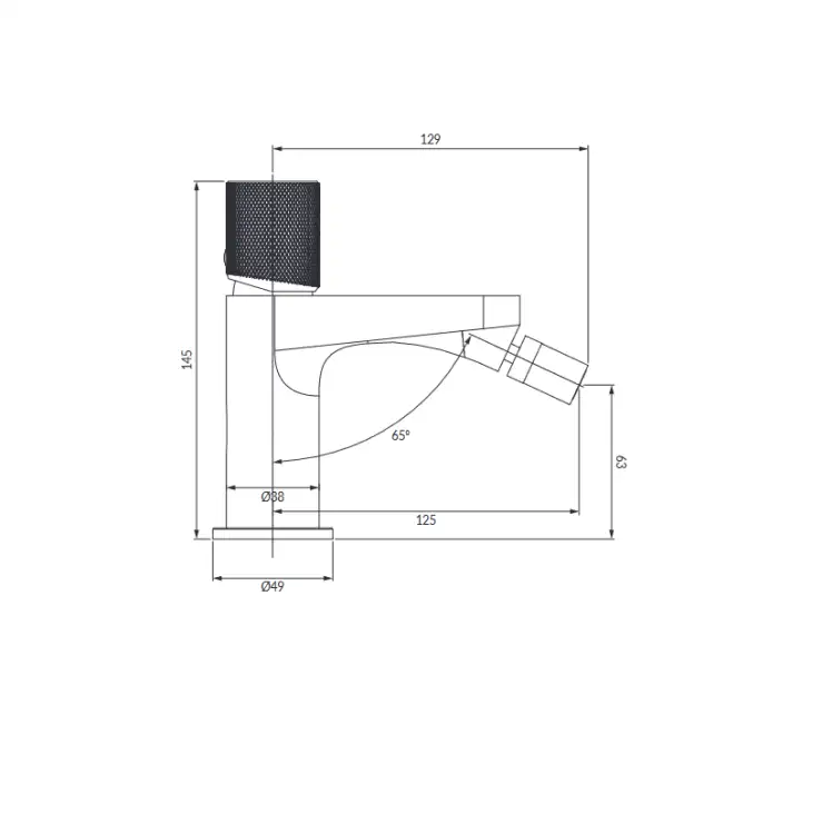 Omnires CONTOUR  bateria bidetowa złoto szczotkowane
