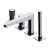 Omnires CONTOUR  bateria wannowa 4-otworowa chrom CT8032CR