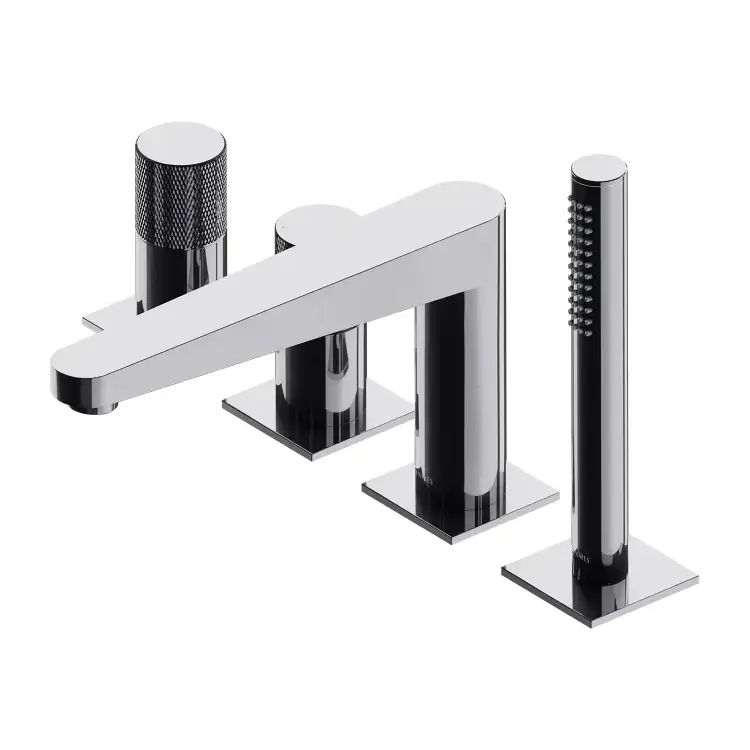 Omnires CONTOUR  bateria wannowa 4-otworowa chrom CT8032CR