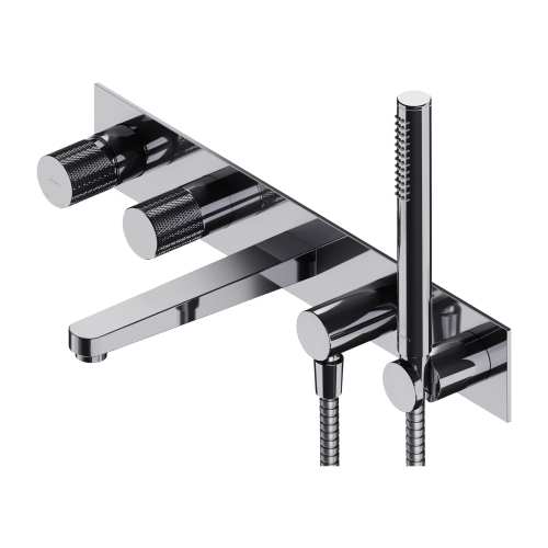 Omnires CONTOUR  bateria wannowa 5 -otworowa podtynkowa chrom