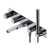 Omnires CONTOUR  bateria wannowa 5 -otworowa podtynkowa chrom