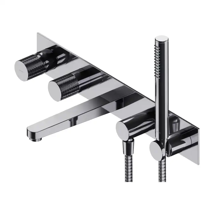 Omnires CONTOUR  bateria wannowa 5 -otworowa podtynkowa chrom