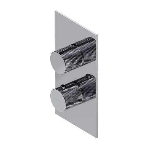Omnires CONTOUR termostatyczna bateria prysznicowo-wannowa podtynkowa  chrom