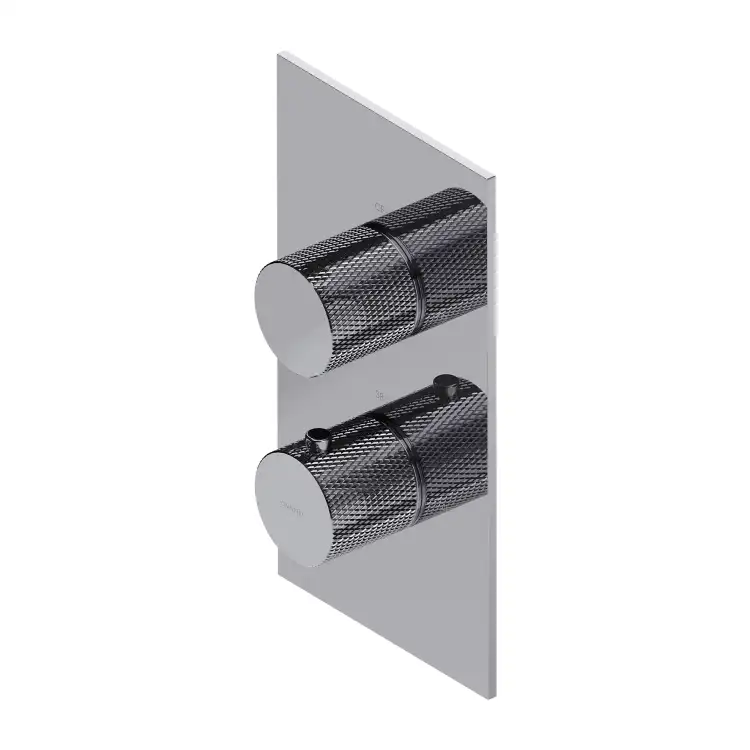 Omnires CONTOUR termostatyczna bateria prysznicowo-wannowa podtynkowa  chrom
