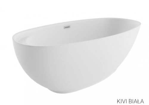 Polimat KIVI  wanna wolnostojąca akrylowa z półką 165 x 75 biała