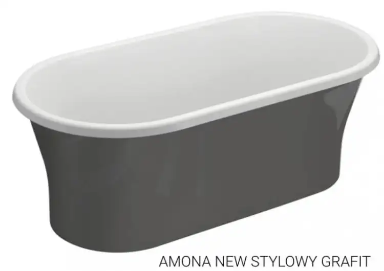 Polimat AMONA NEW wanna wolnostojąca akrylowa 150x75 grafit