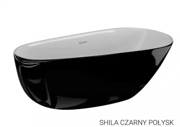 Polimat SHILA wanna wolnostojąca  akrylowa 170 x 85 czarny połysk