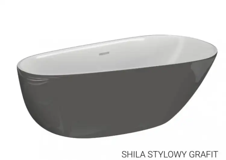 Polimat SHILA wanna wolnostojąca  akrylowa 170 x 85 grafit