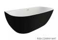 Polimat RISA wanna wolnostojąca przyścienna akrylowa 160 x 80 czarny mat