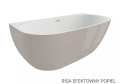 Polimat RISA wanna wolnostojąca przyścienna akrylowa 160 x 80 popiel