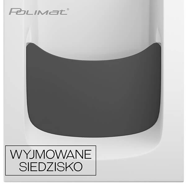 POLIMAT Avo wanna z drzwiami 160/75 biała